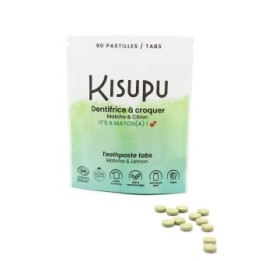 Dentifricio masticabile biologico e 100% naturale - Matcha & Lemon, It's a match(a) - 90 compresse - Kisupu