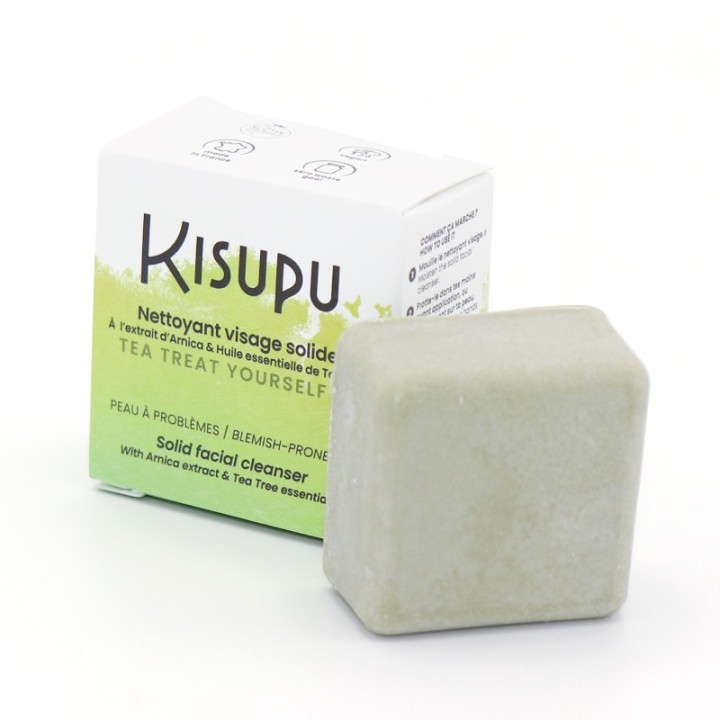 Lavaggio solido per il viso - Pelle problematica, "Tea treat yourself" - 28ml - Kisupu