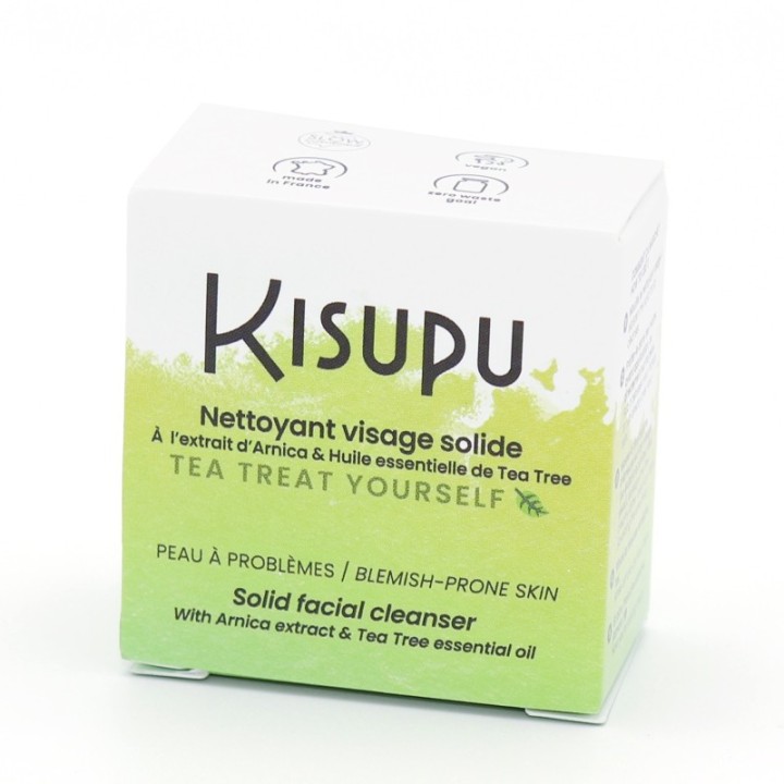 Fester Gesichtsreiniger - Problemhaut, "Tea treat yourself" - 28ml - Kisupu