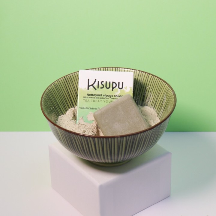 Lavaggio solido per il viso - Pelle problematica, "Tea treat yourself" - 28ml - Kisupu