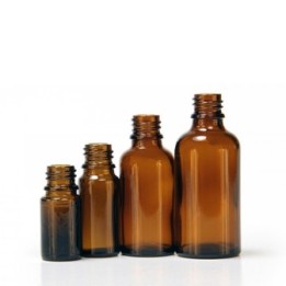 Bouteilles en verre brun (avec divers types de bouchons en option) - 1pce de 10ml