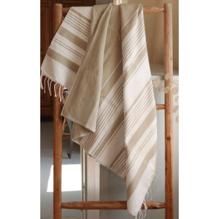 Foutas en coton biologique, Collection White Sand, MOD - 90x160cm - Karawan