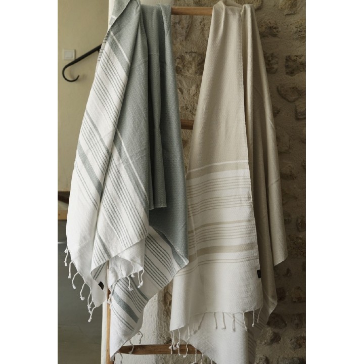 Foutas en coton biologique, Collection White Sand, MOD - 90x160cm - Karawan