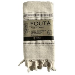 Fouta aus Bio-Baumwolle, Dolce Collection (1 Seite Frottee), Moonstone - 90x170cm - Karawan