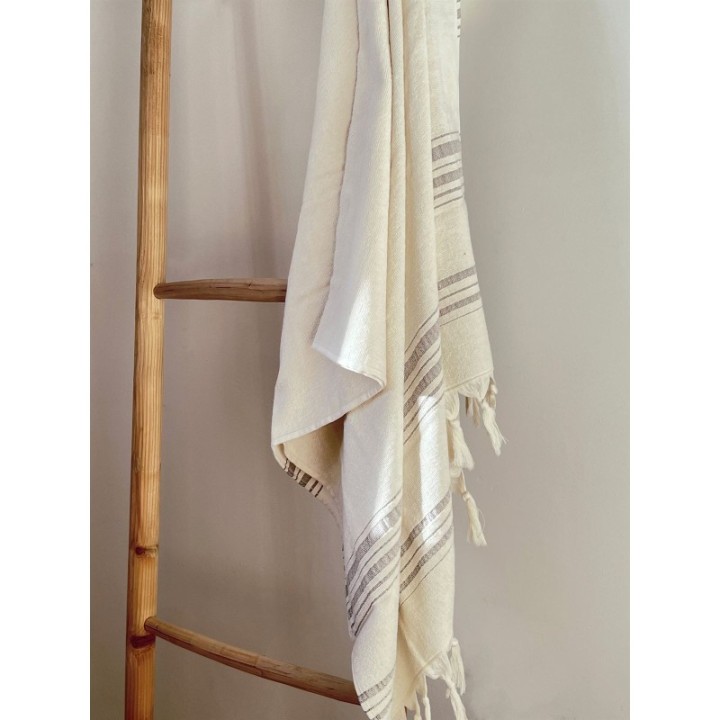 Fouta aus Bio-Baumwolle, Dolce Collection (1 Seite Frottee), Moonstone - 90x170cm - Karawan