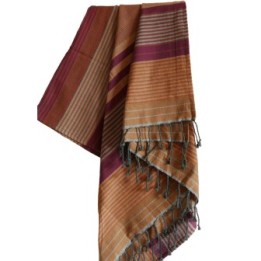 Fouta en coton biologique, Collection EBENE, Arabesk - 100x200cm - Karawan