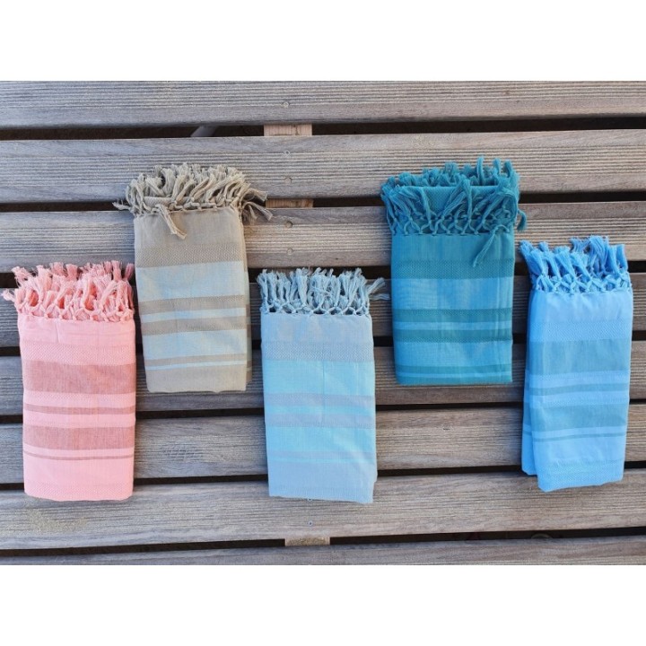 Fouta aus biologischer Baumwolle, Garden Collection, Koralle - 90x160cm - Karawan