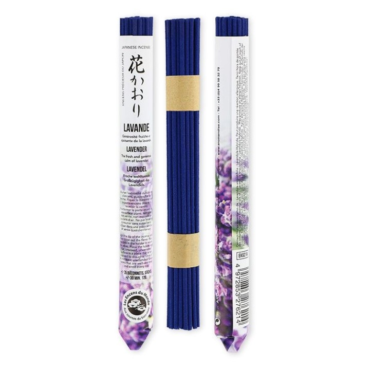 Rouleaux d'encens japonais court, Lavande - 35x 30 min. - Les encens du monde