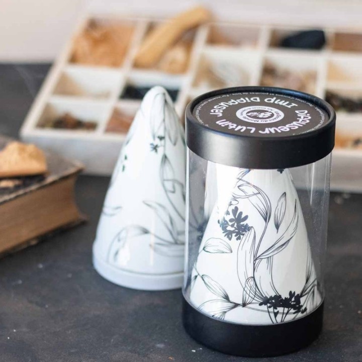 Diffusore di polvere di legno in porcellana LUTIN "Willow" - Les encens du monde (Aromandise)