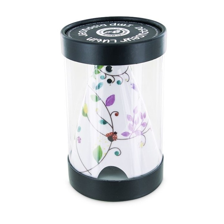 Diffuseur  de poudre de bois en porcelaine LUTIN "Fleurs" - Les encens du monde (Aromandise)