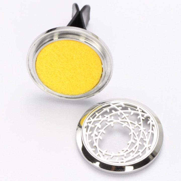 Clip'Arôme - Diffuseur d'huiles essentielles pour voiture en inox - Couronne - ZEN'Arôme