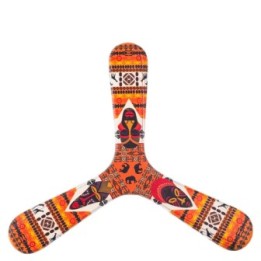 Boomerang artisanal en bois pour enfants, L'Africain - 24cm - Wallaby Boomerangs