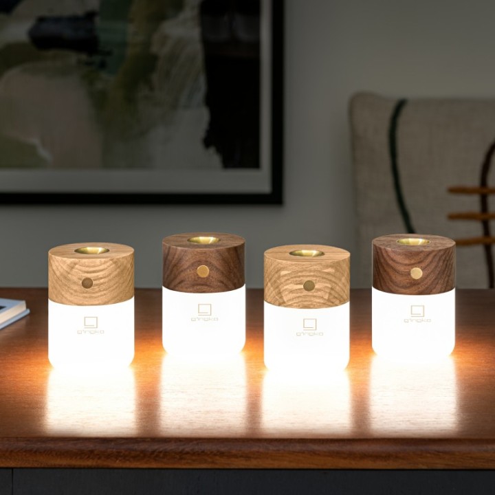 Smart Lamp Diffuser à chaleur douce, en bois de frêne blanc - Gingko Design
