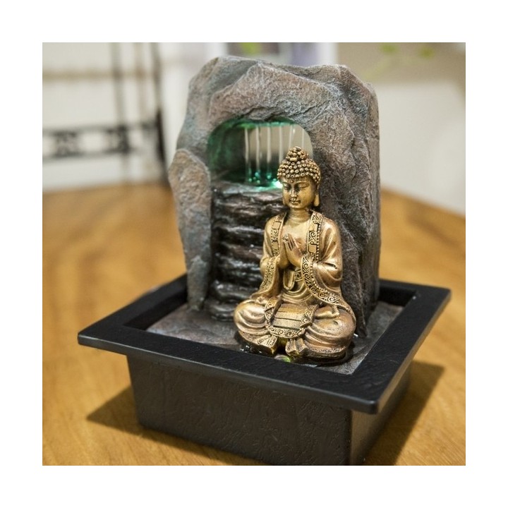 Fontana da interno - "Zen Dao" (con Buddha e illuminazione a LED) - Zen'Light