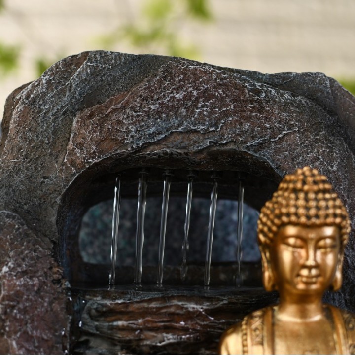 Fontana da interno - "Zen Dao" (con Buddha e illuminazione a LED) - Zen'Light