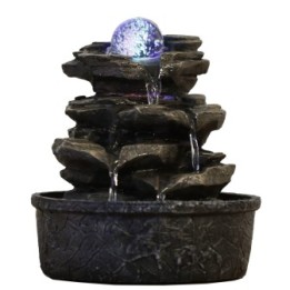 Fontaine à eau - Nature "Little Rock" (avec boule & éclairage LED) - Zen'Light
