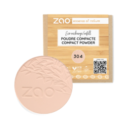 Nachfüllpack, Kompaktpuder Gesicht - 100% natürlich, Bio & Vegan - N°304, Capuccino - Zao