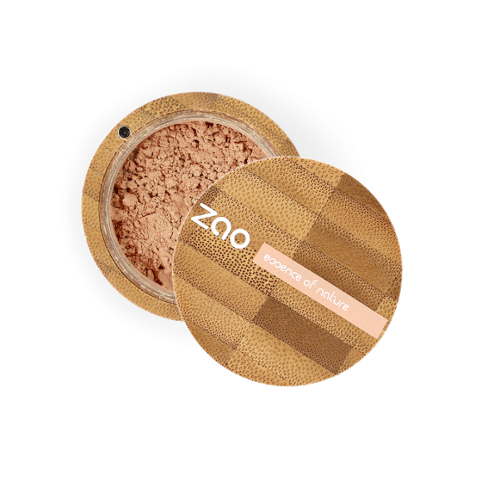 Fond de teint poudre - Mineral Silk, BIO & Vegan - N° 505, Beige Noisette - 13,5g - Zao