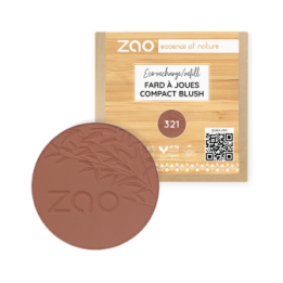 Nachfüller Puderrouge kompakt, Bio & Vegan - N° 321, Brown orange - Zao