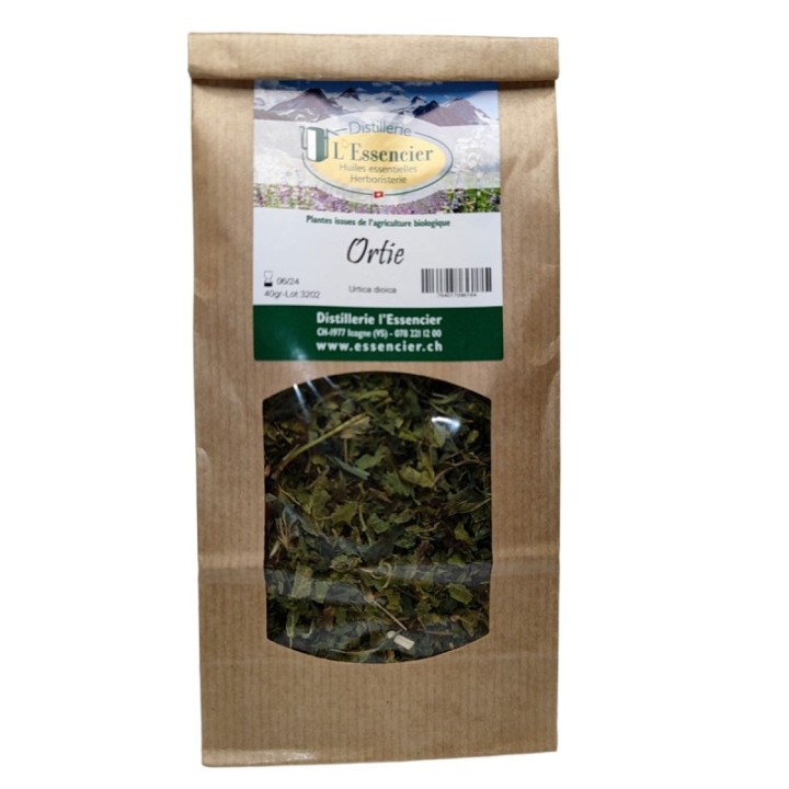 Ortie Bio de Suisse (Urtica dioica) pour infusions - 40g - L'essencier