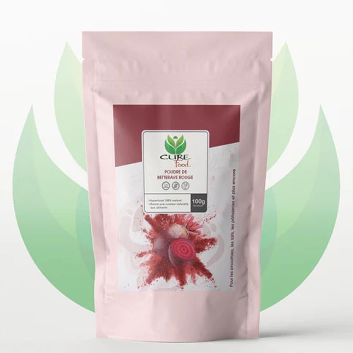 Poudre de Betterave rouge BIO (pure), Force & nutriments - 100g - CureFood