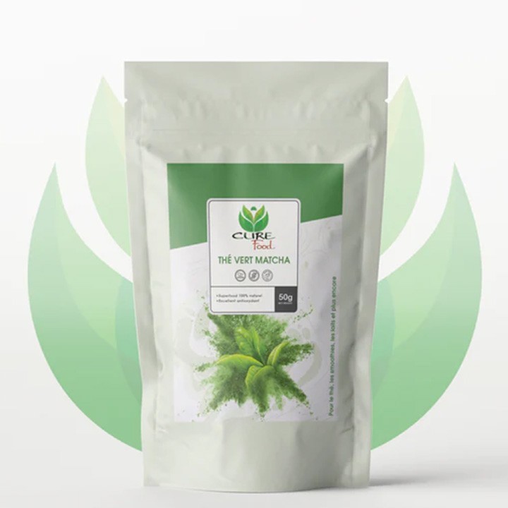 Poudre de Thé Matcha (pure), Antioxydant naturel - 50g - CureFood