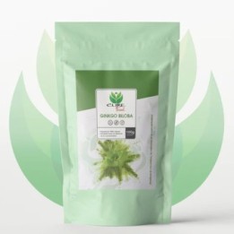 Ginkgo Biloba in polvere (puro), antiossidanti e flavonoidi - 100 g - CureFood