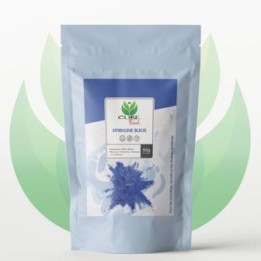 Poudre de Spiruline Bleue ou Phycocyanine (pure), Haute valeur nutritionnelle - 50g - CureFood