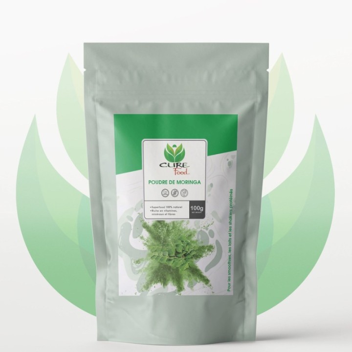Moringa in polvere (pura), alleata della pelle - 100 g - CureFood