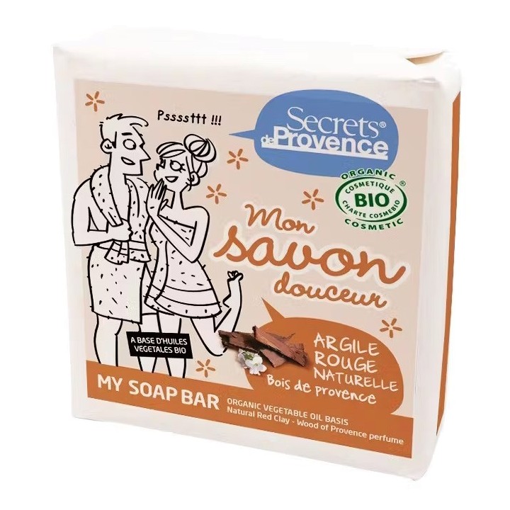 Meine sanfte Bio-Seife mit roter Tonerde - 100g - Secret de Provence