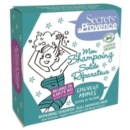 Mein festes Shampoo BIO Reparierend, für geschädigtes, glanzloses und müdes Haar - 85g - Secrets de Provence