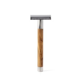 Sicherheitsrasierer "Collection 1990" aus Olivenholz & Edelstahl - Gentleman Barbier