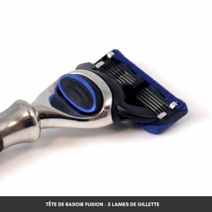 Gillette Fusion Rasiermesser aus Schlangenholz & Edelstahl - Gentleman Barbier