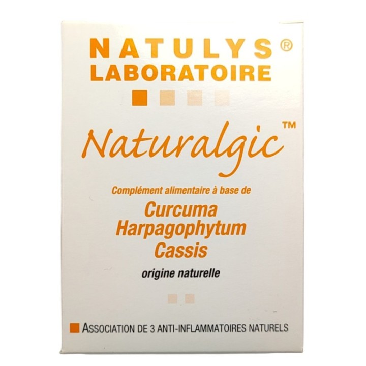 Naturalgic, Anti-inflammatoire naturel - Boîte de 60 gélules - Laboratoire NATULYS