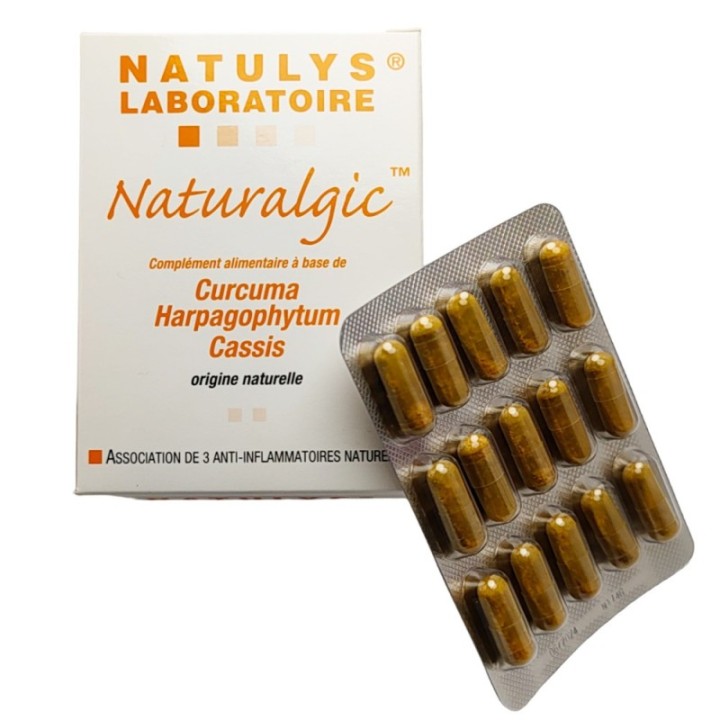 Naturalgic, Anti-inflammatoire naturel - Boîte de 60 gélules - Laboratoire NATULYS