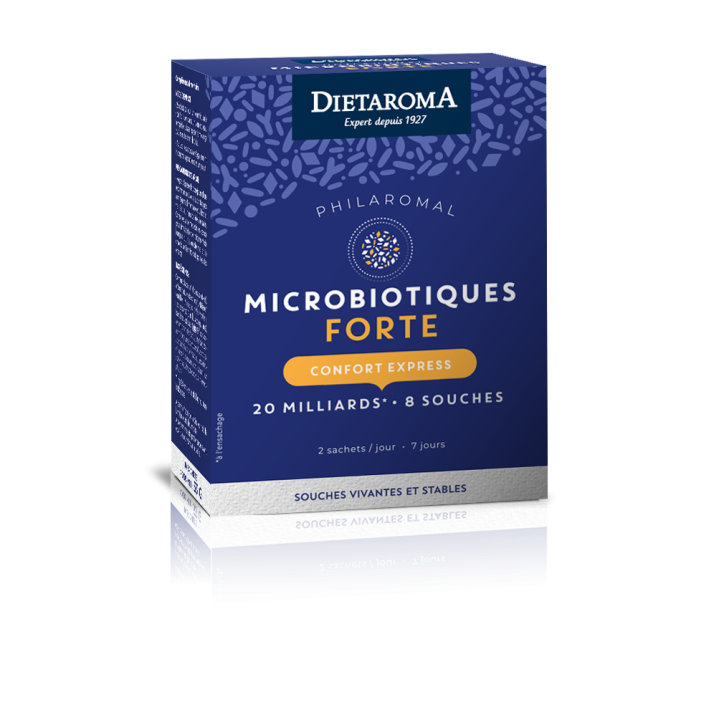 Philaromal Microbiotiques Forte, Ferments lactiques 8 Souches/20 Milliards - 14 sachets - Dietaroma
