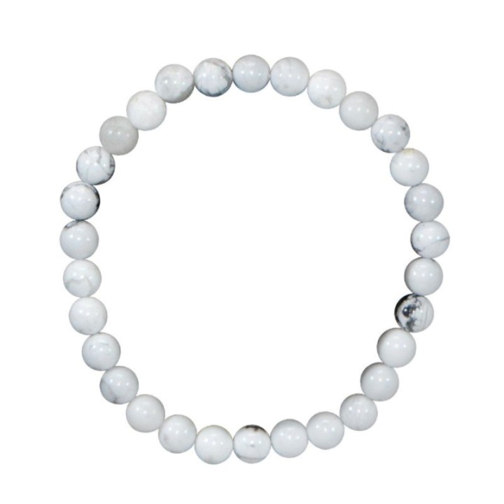 Armband aus Naturstein für Erwachsene - Howlith & Magnesit - 19cm - Irreversible Bijoux
