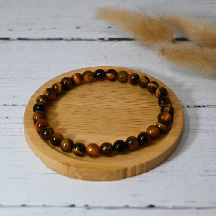 Armband aus Naturstein für Erwachsene - Tigerauge Braun - 19cm - Irréversible Bijoux