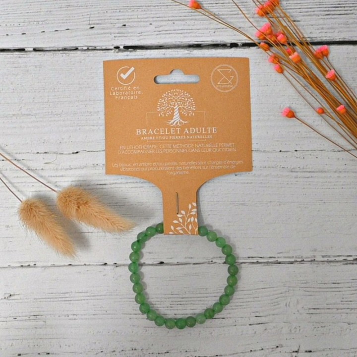 Armband aus Naturstein für Erwachsene - Aventurin - 19cm - Irréversible Bijoux