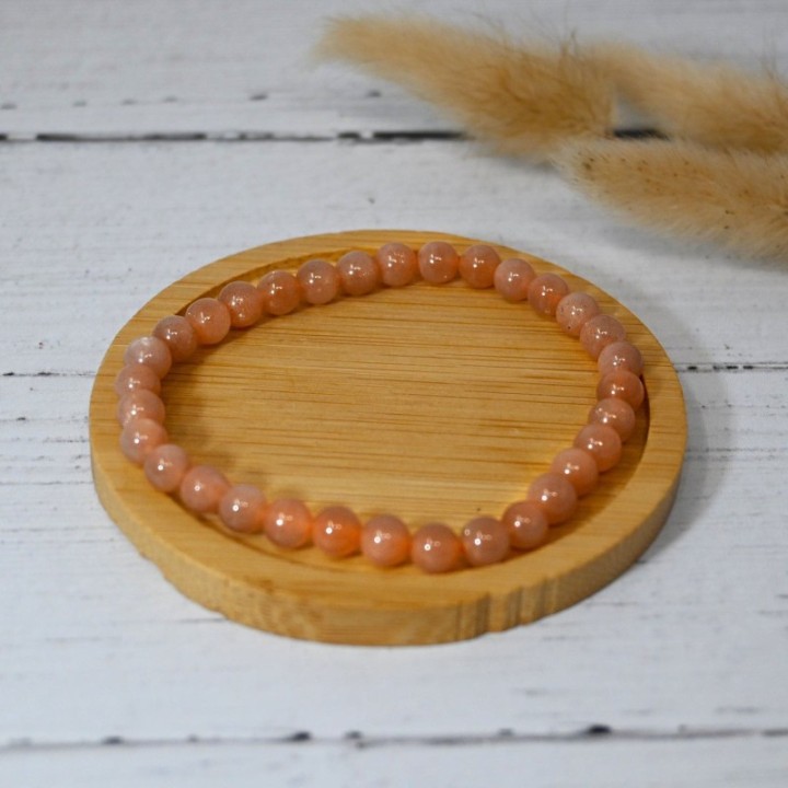 Bracciale in pietra naturale per adulti - Pietra del sole - 19 cm - Irréversible Bijoux