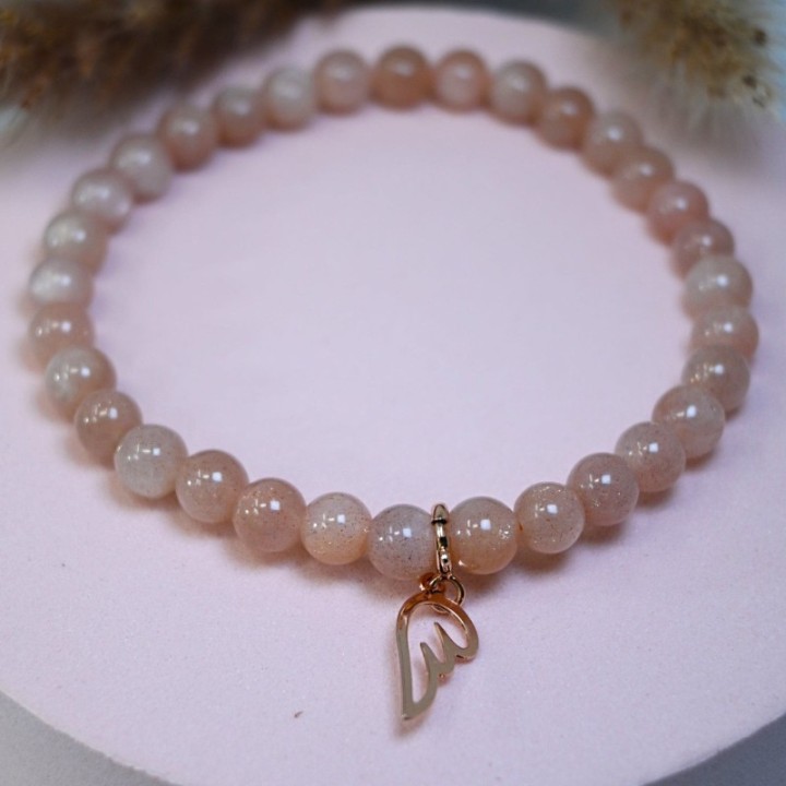 Bracciale in pietra naturale per adulti - Pietra del sole - 19 cm - Irréversible Bijoux