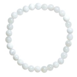 Bracelet en pierre naturelle pour adultes - Pierre de lune - 19cm - Irréversible Bijoux