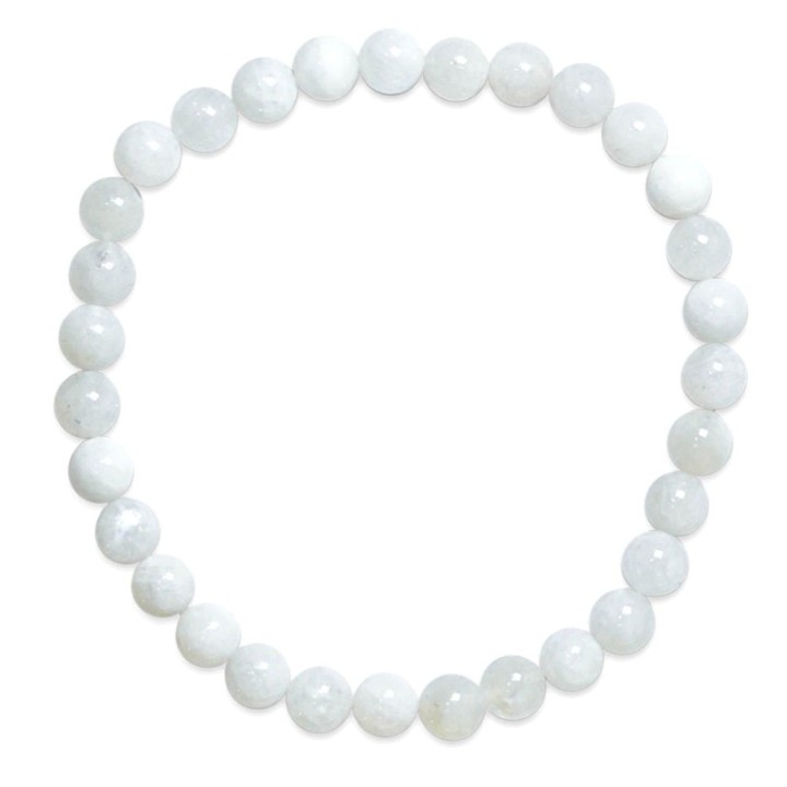 Bracelet en pierre naturelle pour adultes - Pierre de lune - 19cm - Irréversible Bijoux