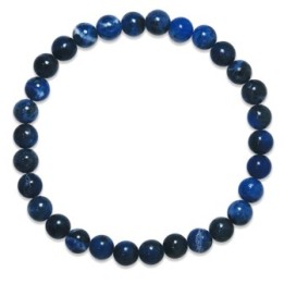 Bracelet en pierre naturelle pour adultes - Sodalite - 19cm - Irréversible Bijoux