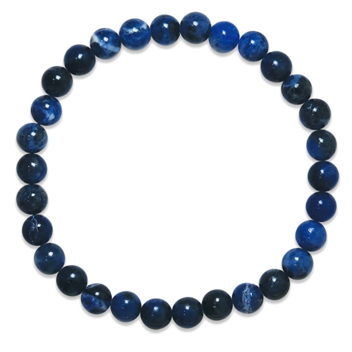 Bracelet en pierre naturelle pour adultes - Sodalite - 19cm - Irréversible Bijoux