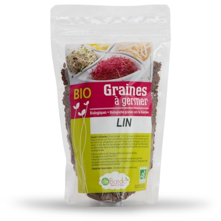 Graines à germer de Lin BIO - 200g - De Bardo