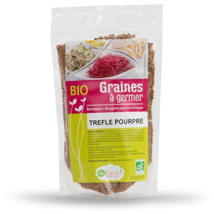 Graines à germer de Trèfle pourpre BIO - 200g - De Bardo