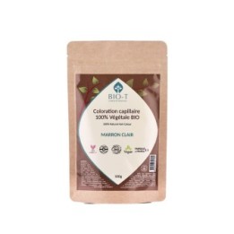 100% natürliche Pflanzenhaarfarbe & BIO, Hellbraun - 100g - BIO-T