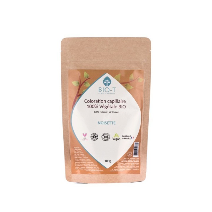 Coloration végétale 100% naturelle & BIO, Noisette - 100g - BIO-T