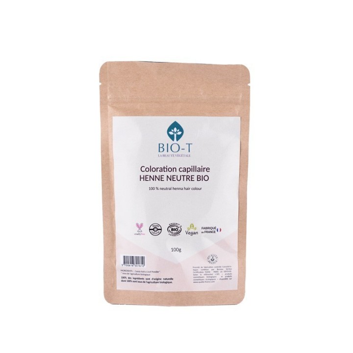Henné neutro di Cassia biologico - 100% puro, naturale e biologico - 100g - BIO-T